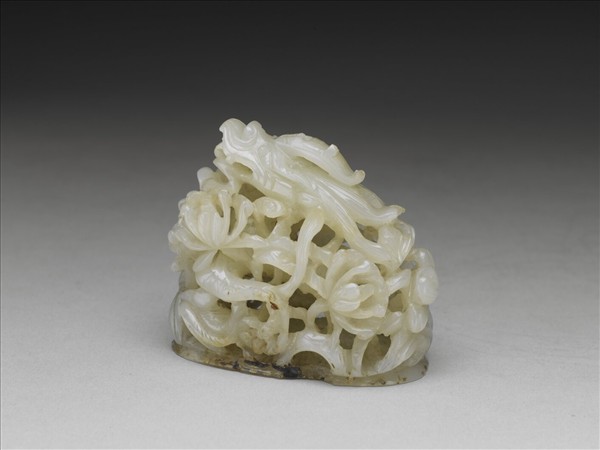 定窯 白瓷弦紋三足爐