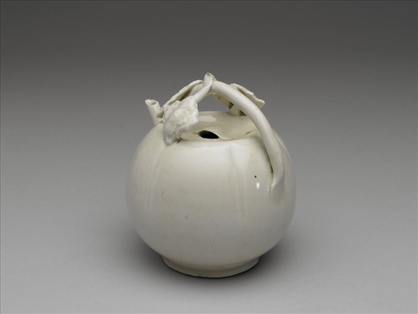 定窯 白瓷瓜式提樑壺