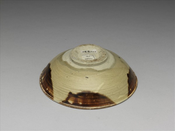 長沙窯 青釉彩繪花卉紋碗