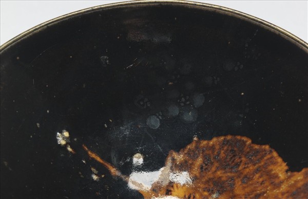 吉州窯 黑釉葉紋碗