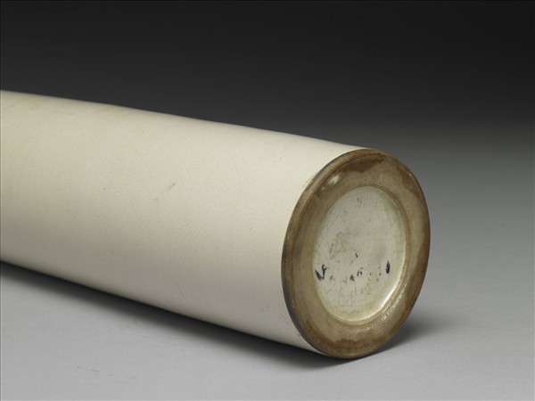 潮州窯 白瓷筒式花插