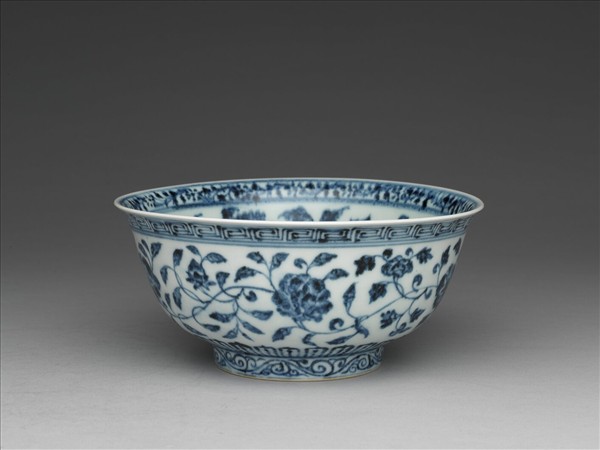 青花四季花卉紋碗