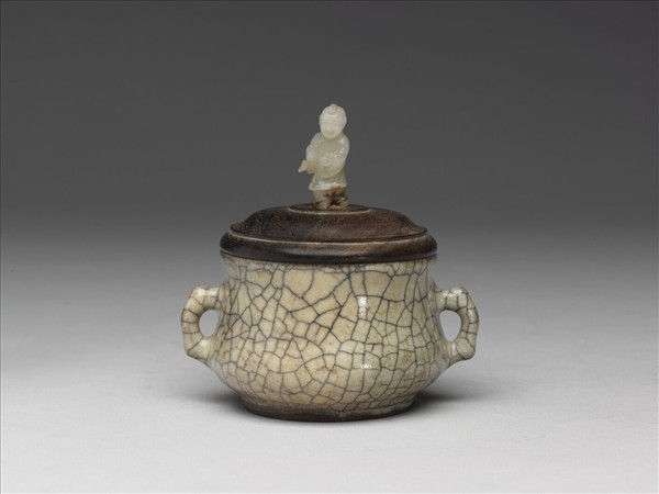 哥窯 青瓷雙耳爐