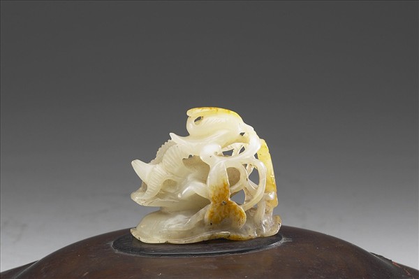 鴛鴦荷葉紋玉頂