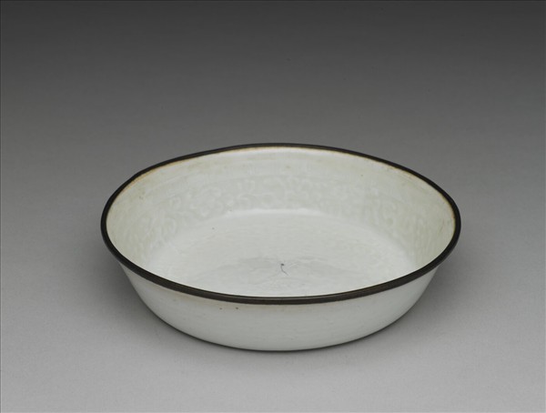 湘湖窯 青白瓷印花雙魚紋洗