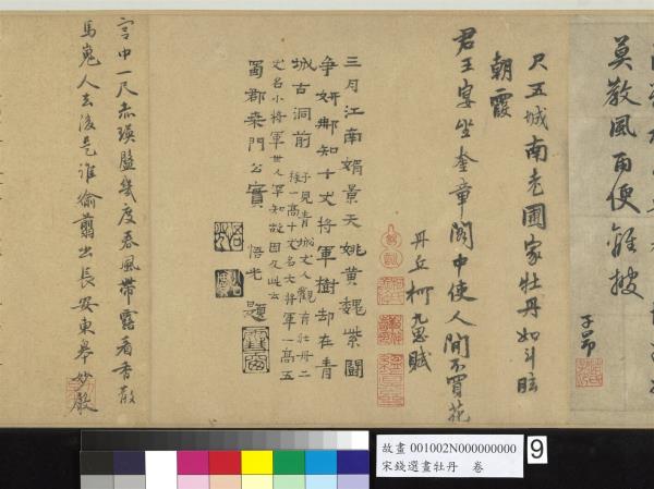 宋錢選畫牡丹　卷