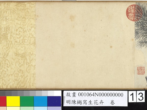 明陳樾寫生花卉　卷　後幅