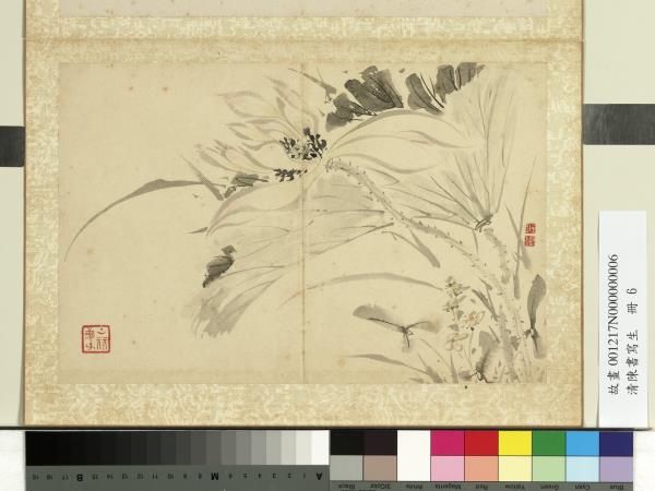 清陳書寫生　冊　荷花慈菇