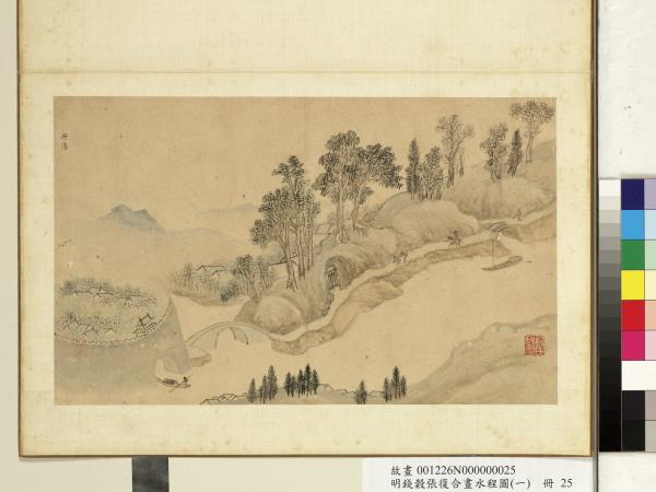 明錢穀張復合畫水程圖（一）　冊　丹陽