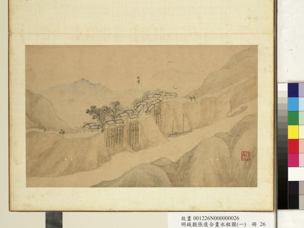 明錢穀張復合畫水程圖（一）　冊　新豐
