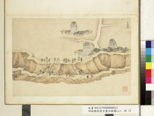 明錢穀張復合畫水程圖（二）　冊　曲頭集