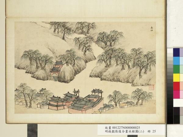 明錢穀張復合畫水程圖（二）　冊　南旺