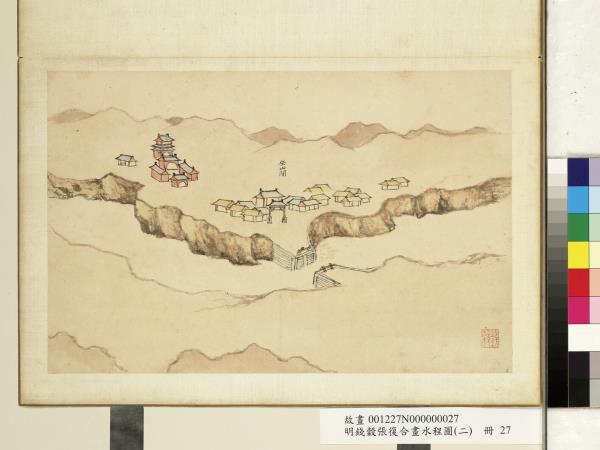 明錢穀張復合畫水程圖（二）　冊　安山閘