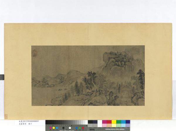 名畫薈萃　冊　元黃公望山水