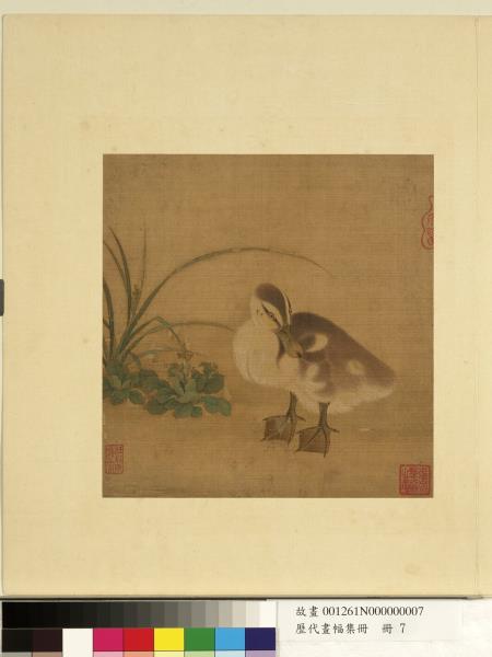 歷代畫幅集冊　冊　無款乳鴨