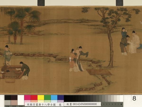 宋徽宗畫唐十八學士圖　卷
