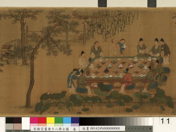 宋徽宗畫唐十八學士圖　卷