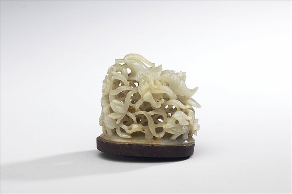 鴛鴦荷葉紋玉頂