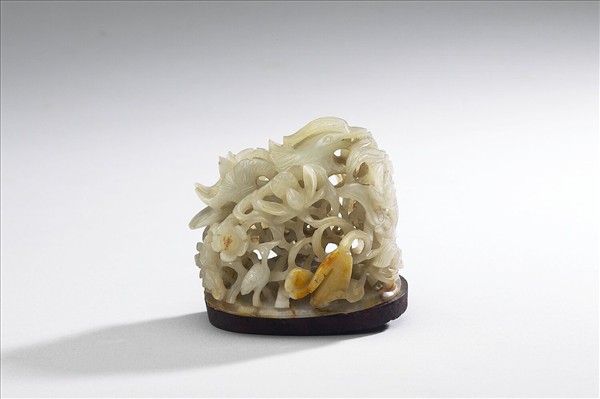 鴛鴦荷葉紋玉頂