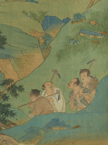 明仇英畫帝王道統萬年圖　冊　神農氏