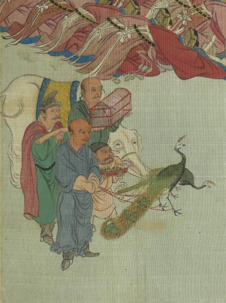 明仇英畫帝王道統萬年圖　冊　漢孝明皇帝