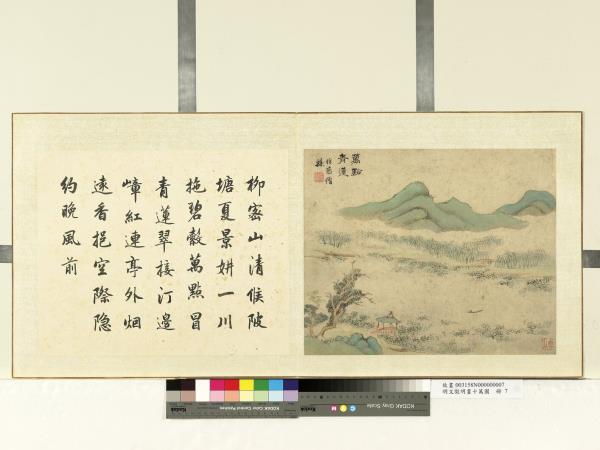 明文徵明畫十萬圖　冊　萬點青蓮