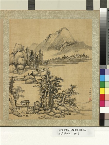 清吳暻山水　冊　村樹谿橋