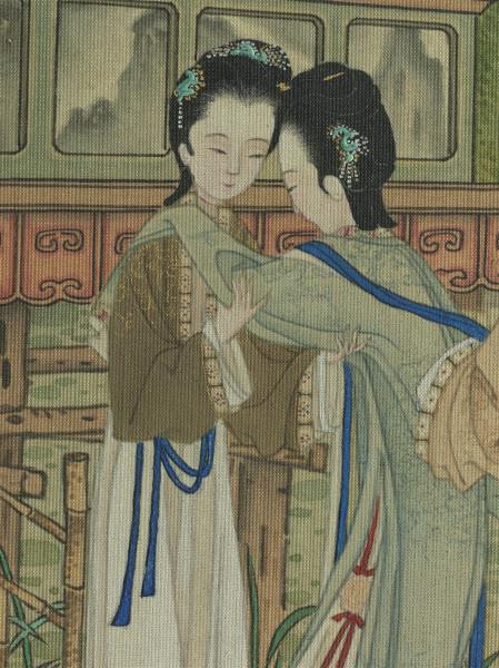 清焦秉貞畫仕女圖　冊　蓮舟晚泊