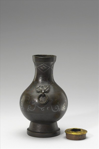 錯金銀龍紋圓壺