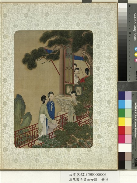 清焦秉貞畫仕女圖　冊　松閣笙歌