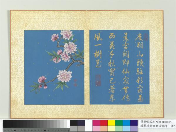 清蔣廷錫寫生花卉冊萱花- 故宮