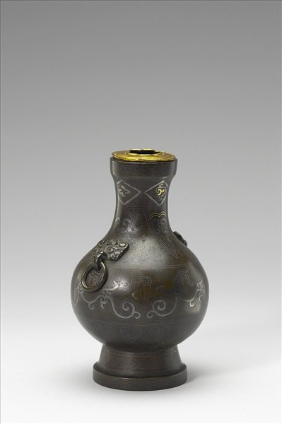 錯金銀龍紋圓壺