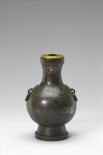 錯金銀龍紋圓壺