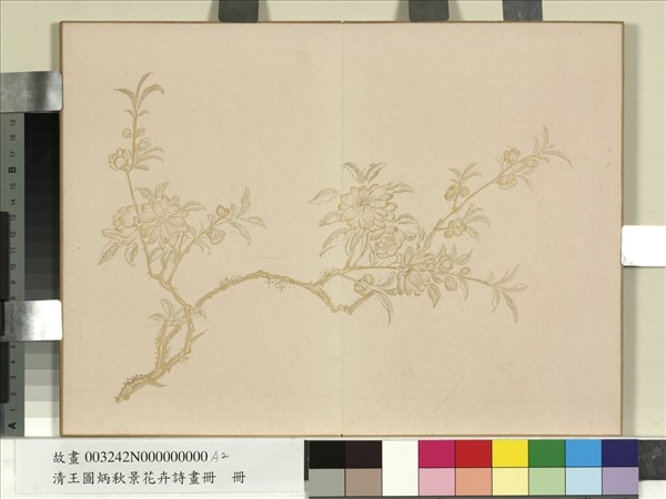 清王圖炳秋景花卉詩畫冊　冊