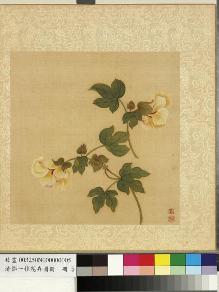 清鄒一桂花卉畫冊　冊　葵花