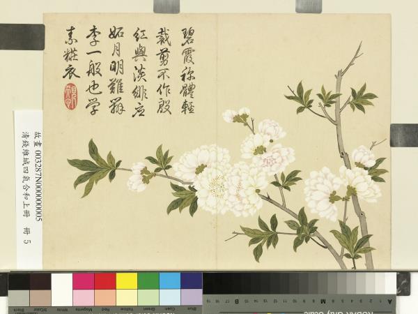 清錢維城畫四氣含和上冊　冊　梨花