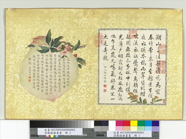 清戴臨雜書畫　冊　沲水流中座