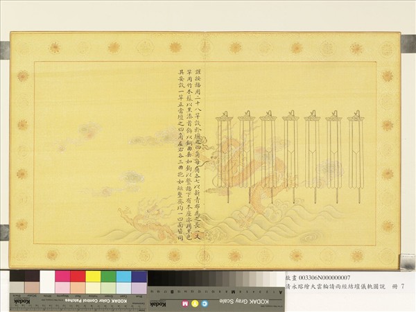 清永瑢繪大雲輪請雨經結壇儀軌圖說　冊　青旛