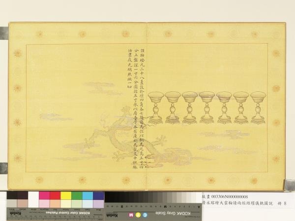 清永瑢繪大雲輪請雨經結壇儀軌圖說　冊　酥油盞燈