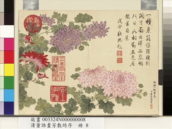 清董誥畫芳敷綺序　冊　菊花