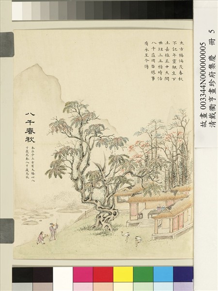 清戴衢亨畫珍苻集慶　冊　八千春秋