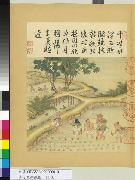 清冷枚耕織圖　冊　拔秧