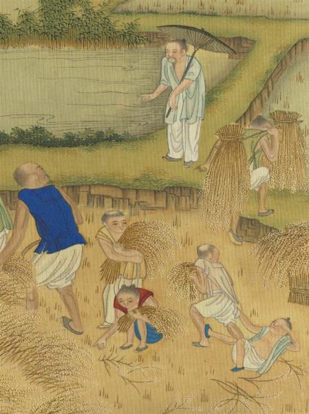 清冷枚耕織圖　冊　收刈