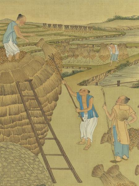 清冷枚耕織圖　冊　上簇