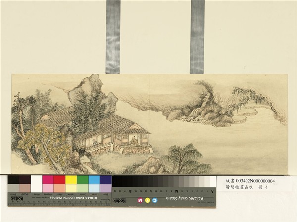 清胡桂畫山水　冊　清溪瓦舍