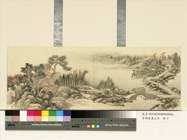 清胡桂畫山水　冊　溪橋水亭