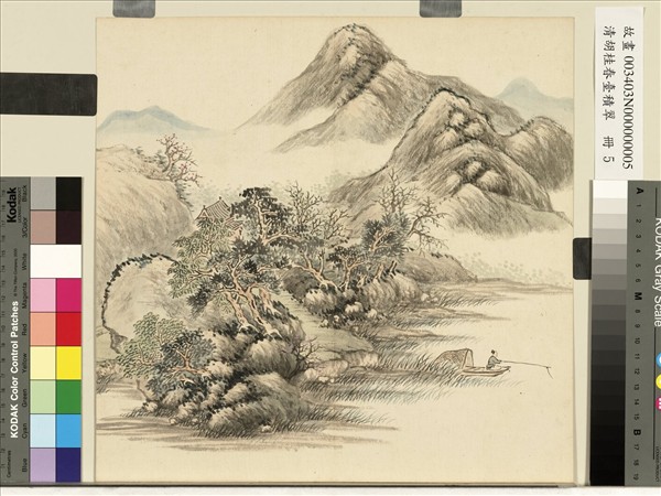 清胡桂春臺積翠　冊　蘆岸釣艇