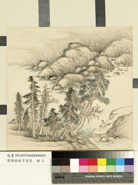 清胡桂秋宇澄空　冊　撫琴聽泉