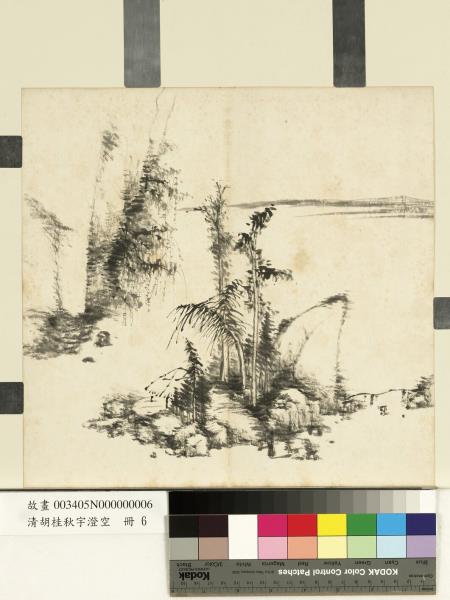 清胡桂秋宇澄空　冊　疏林虛亭