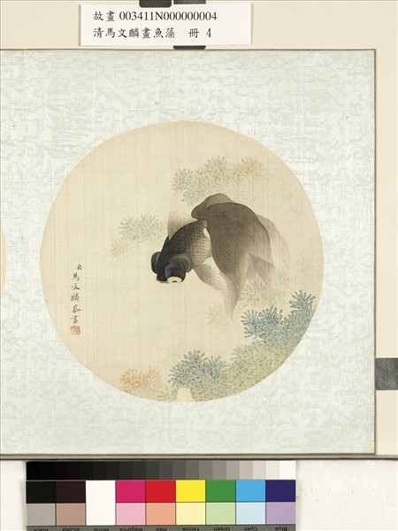 清馬文麟畫魚藻　冊　金魚